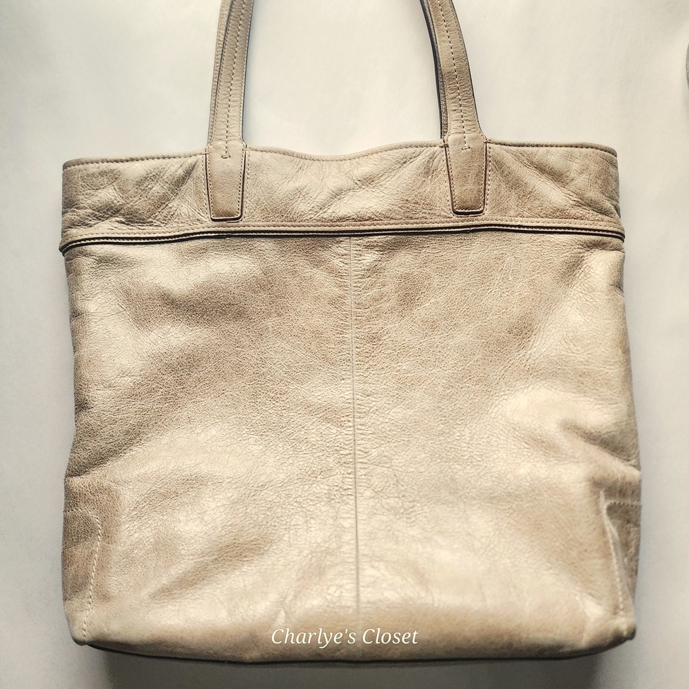 Coach Audrey 17043 Perforated Leather Logo Tote Champagne Metallic Y2K Revival - Picture 4 of 13